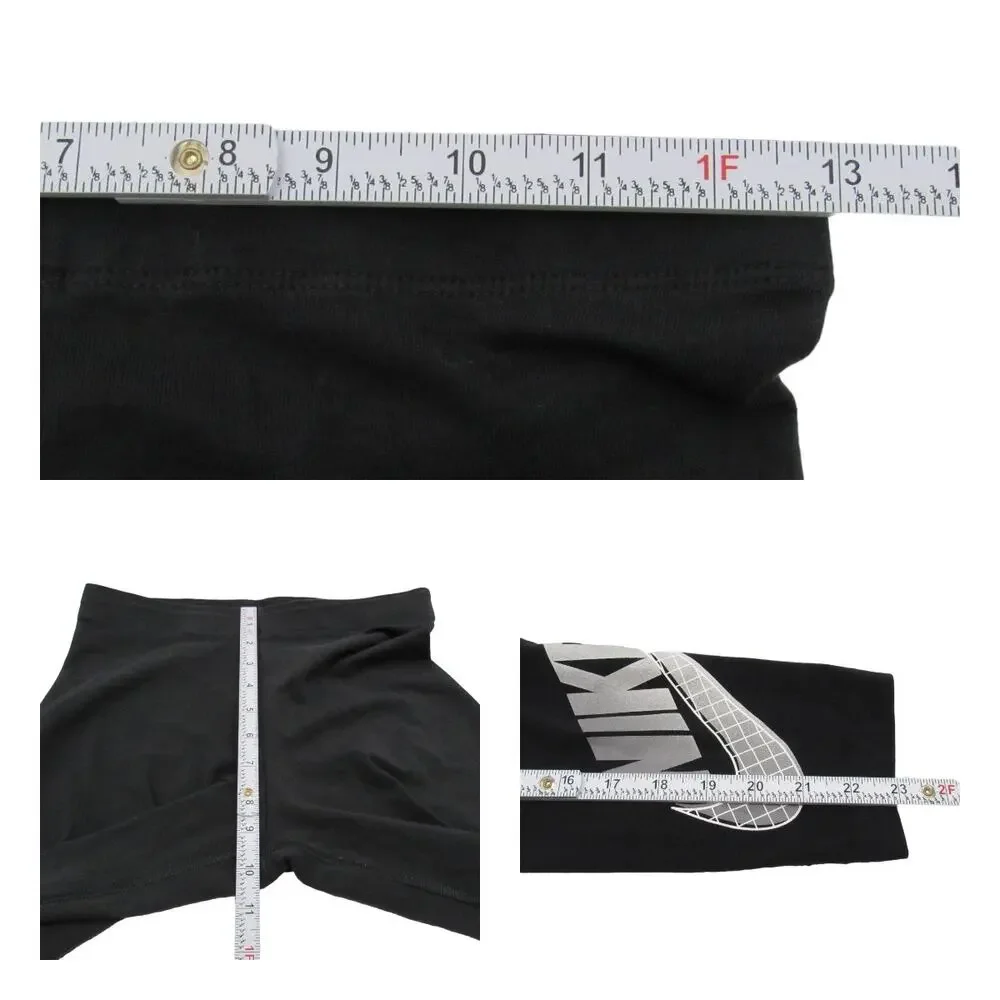 Nike Womens‎ Tights Small Black Cropped Gym Yoga Crossfit Running